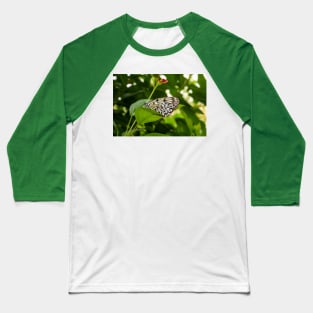 Rice Paper Butterfly Baseball T-Shirt